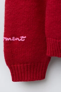 PULL EN MAILLE BRODÉ