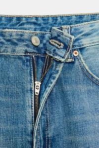 TRF RIPPED FOLDED BAGGY JEANS