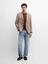 Blazer lin avec poches