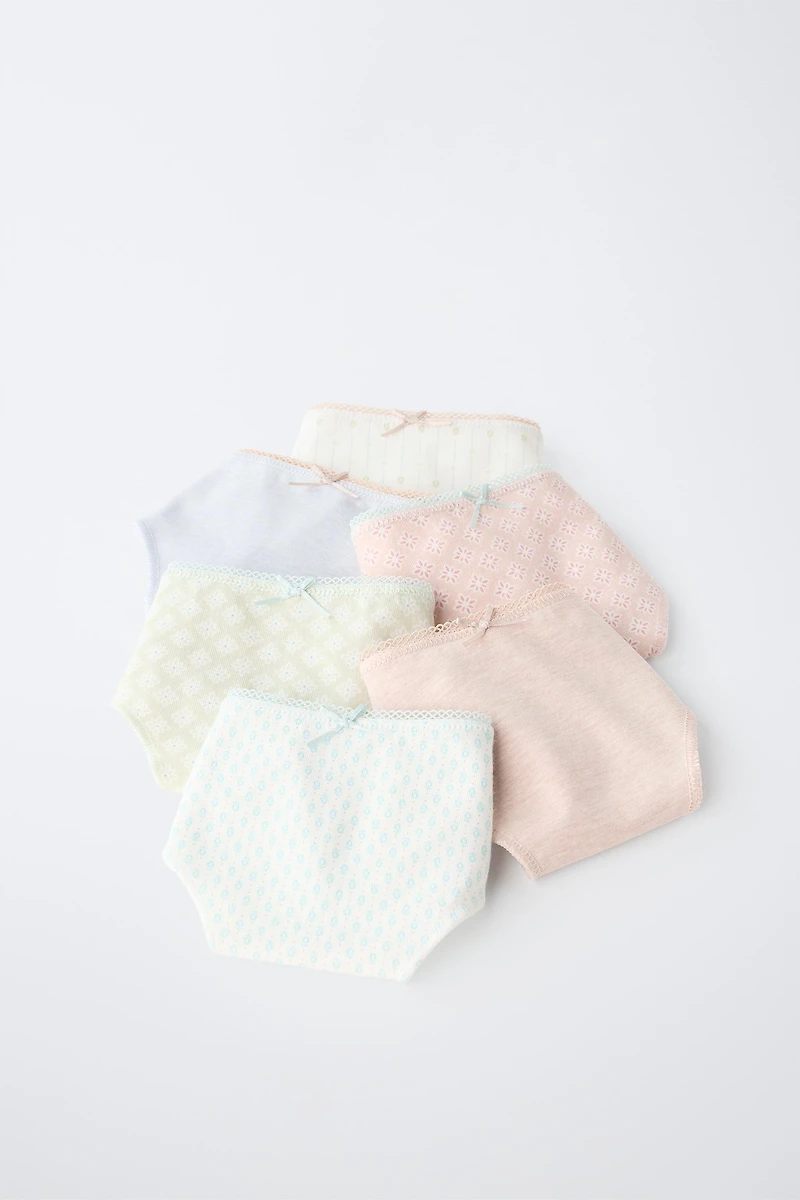 6-14 YEARS/ SIX-PACK OF GEOMETRIC PRINT UNDERWEAR