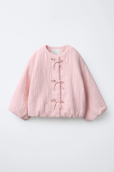 BOW TEXTURED JACKET