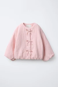 BOW TEXTURED JACKET