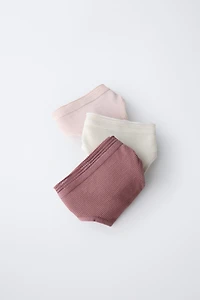 8-14 ANS/ LOT DE TROIS CULOTTES SANS COUTURE