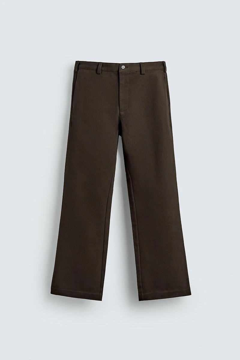 FLARE FIT TWILL PANTS