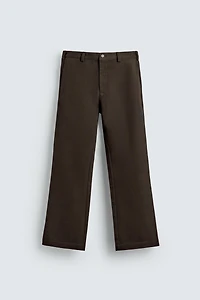 FLARE FIT TWILL PANTS