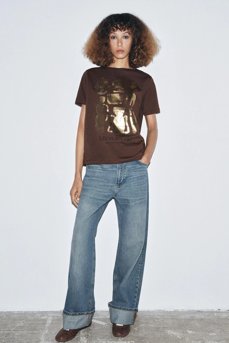 METALLIC SHORT SLEEVE T-SHIRT