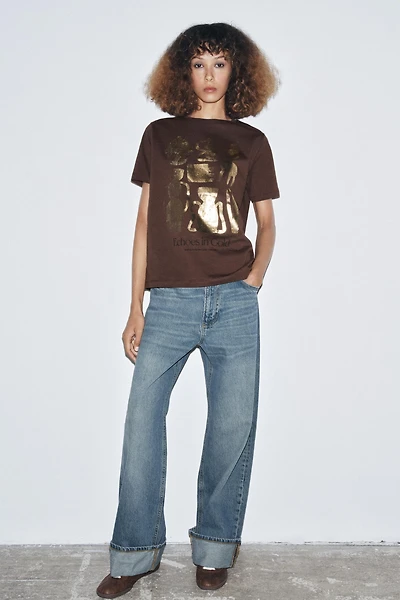 METALLIC SHORT SLEEVE T-SHIRT