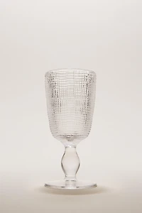 RAISED DESIGN WINE GLASS