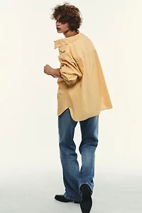 STRIPED OVERSIZED POPLIN SHIRT