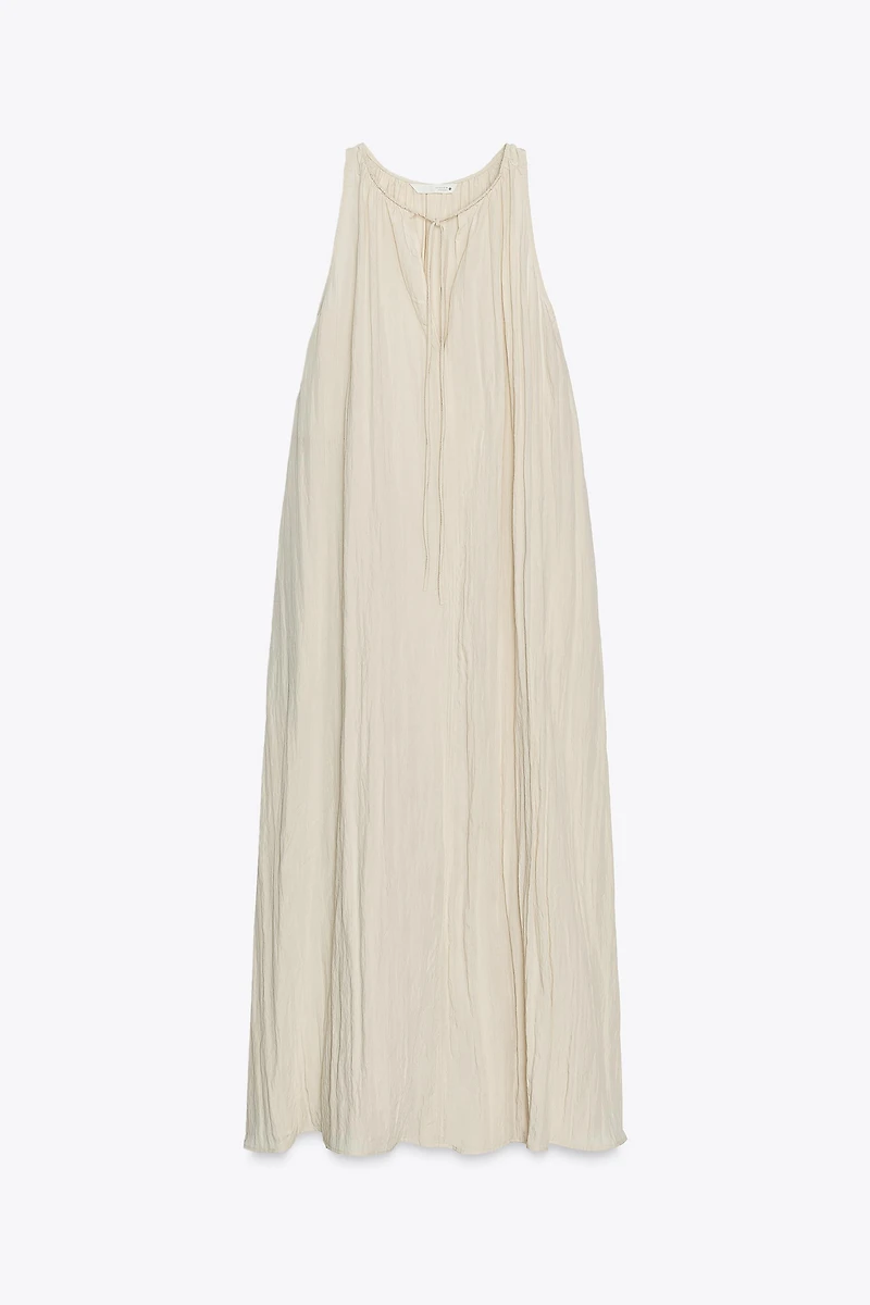 ZW COLLECTION FLOWY CRINKLE-EFFECT DRESS