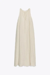 ZW COLLECTION FLOWY CRINKLE-EFFECT DRESS