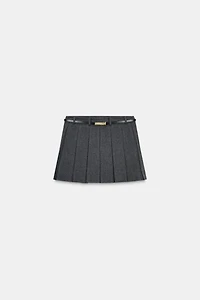 PLEATED SKORT WITH BELT