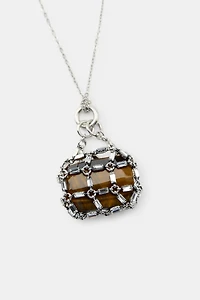 STONE JEWEL SACK NECKLACE