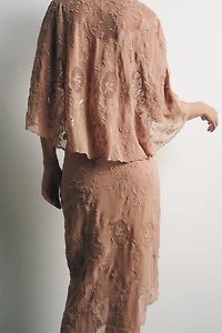 LIMITED EDITION GEORGETTE EMBROIDERED LAYER TOP