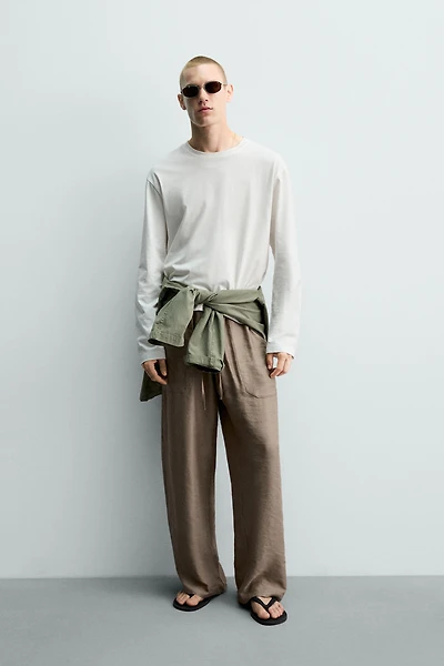 RELAXED FIT FLOWY PANTS