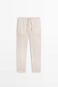 100% linen jogger fit pants