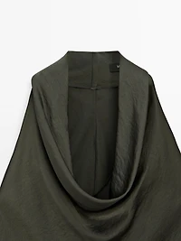 Draped halter top