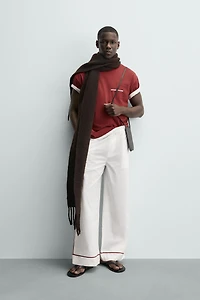 PRINTED TEXT POCKET T-SHIRT