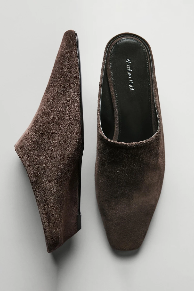 Wedge heel mules