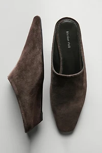 Wedge heel mules