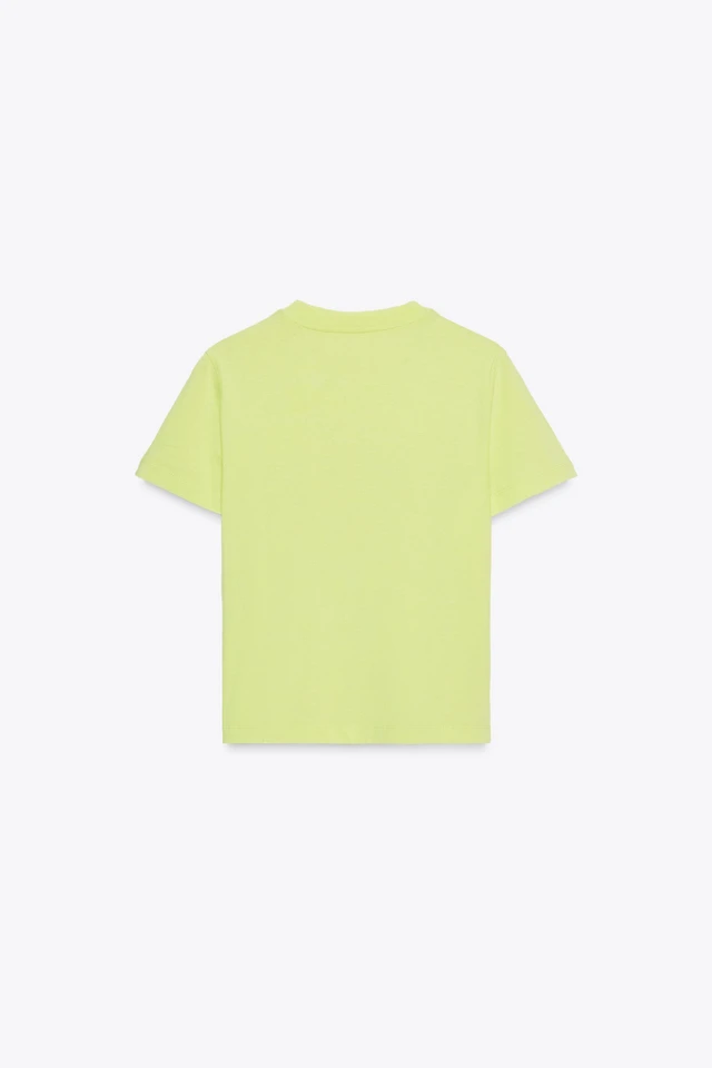 Shop Zara WASHED T-SHIRT WITH TEXT at Beverly Center in Los