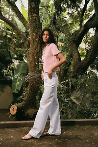 GILET EN MAILLE À VOLANTS