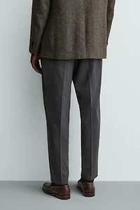 REGULAR FIT WOOL BLEND NON-IRON PANTS