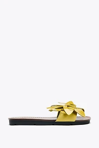 LEATHER FLORAL SANDALS