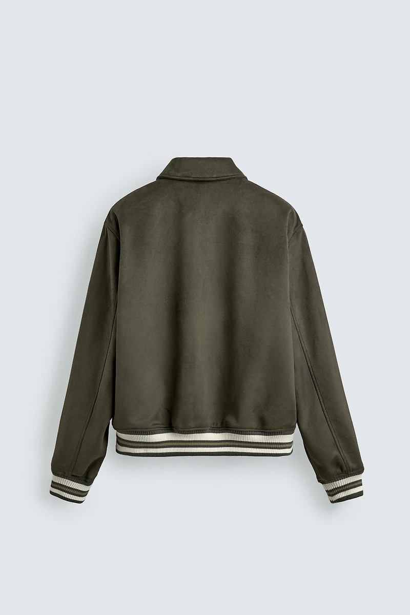BLOUSON BOMBER EFFET DAIM