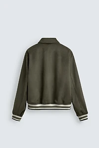 BLOUSON BOMBER EFFET DAIM