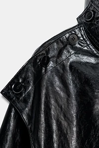 VESTE EFFET MATIÈRE SYNTHÉTIQUE ÉCHARPE ZW COLLECTION