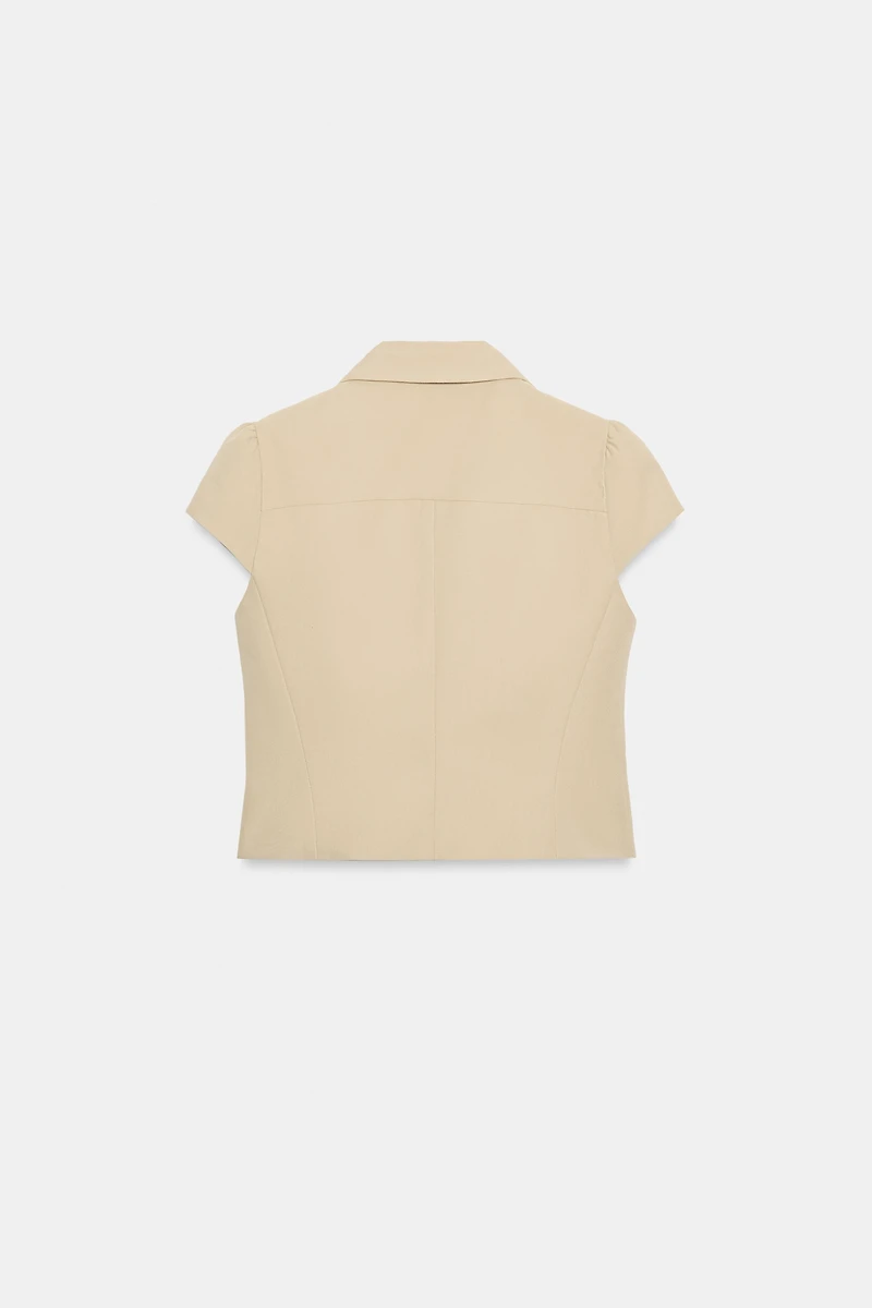 SHORT SLEEVE DOUBLE-BREASTED JACKET