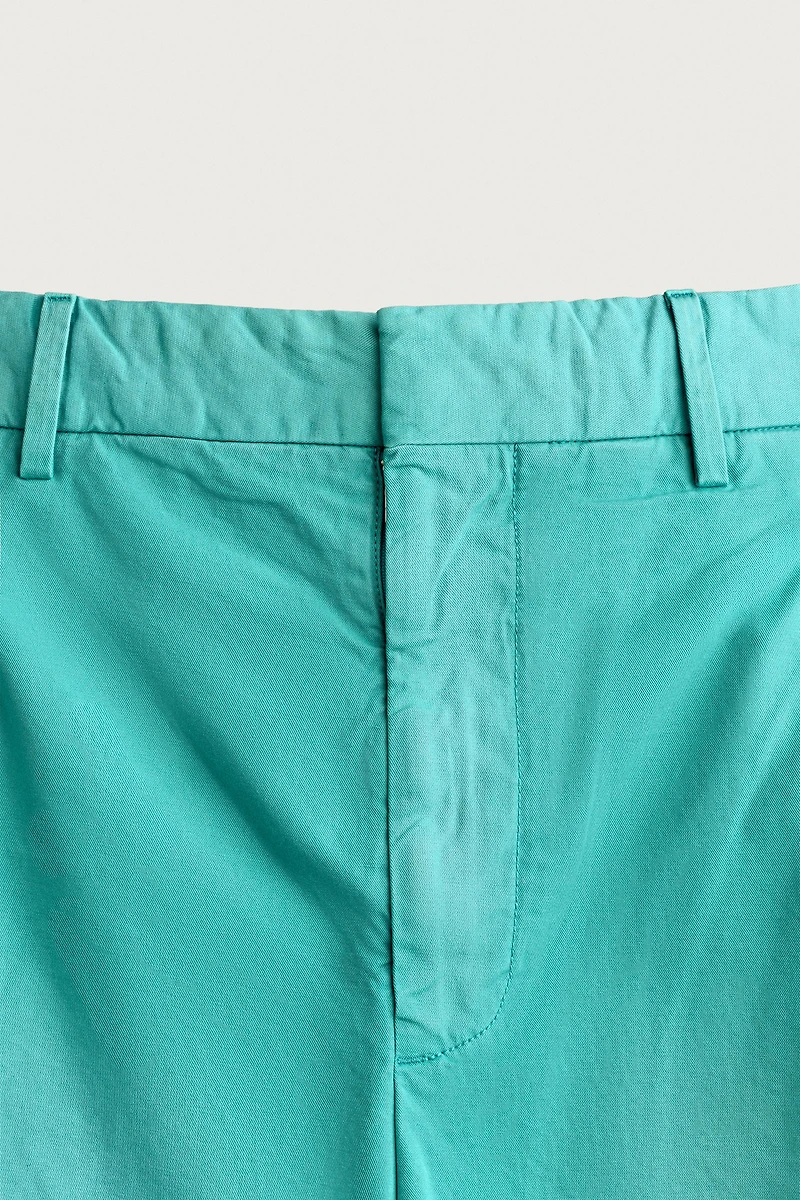 WASHED PLEATED RELAXED FIT SHORTS