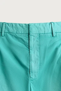 WASHED PLEATED RELAXED FIT SHORTS