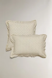 TAIE D’OREILLER ENFANT IMPRIMÉ FLEUR VOLANT