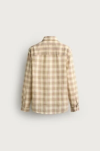 RELAXED-FIT PLAID SHIRT WITH POCKETS