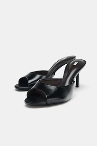 LEATHER SLINGBACK SANDALS