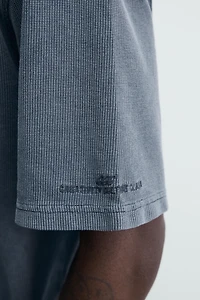 T-SHIRT LAVÉ STRUCTURE WAFFLE