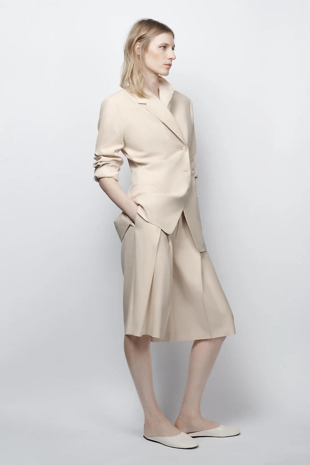 zara asymmetric blazer dress Zara Blue Gingham Asymmetric Blazer main image 1
