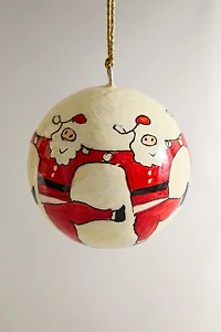 SET OF SANTA CLAUS CHRISTMAS TREE BALL ORNAMENTS (SET OF 3)