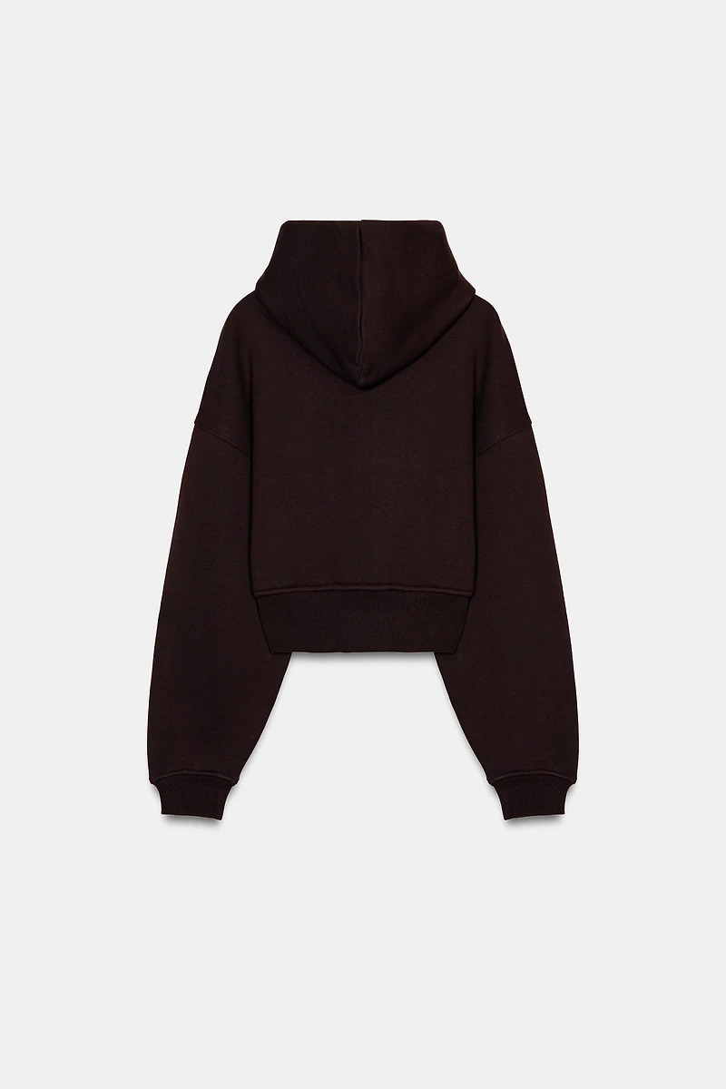 CROPPED HOODIE SWEATSHIRT