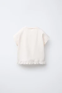 SWISS EMBROIDERY JACQUARD T-SHIRT