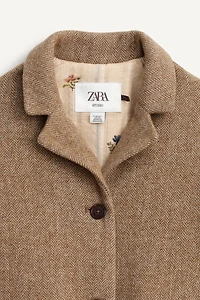 HERRINGBONE WOOL BLEND COAT LIMITED EDITION