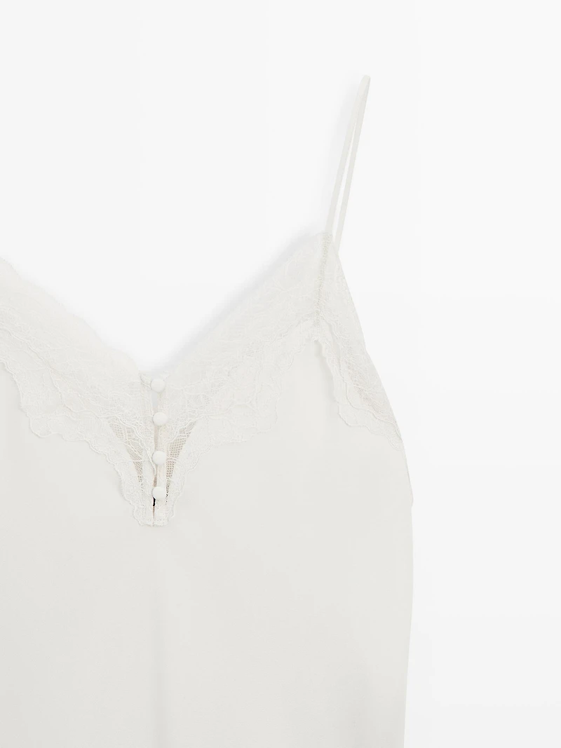 Camisole top with buttons