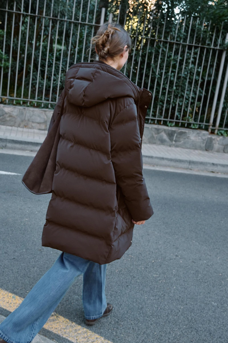 WINDPROOF RUBBERIZED SEMI-LONG ANORAK