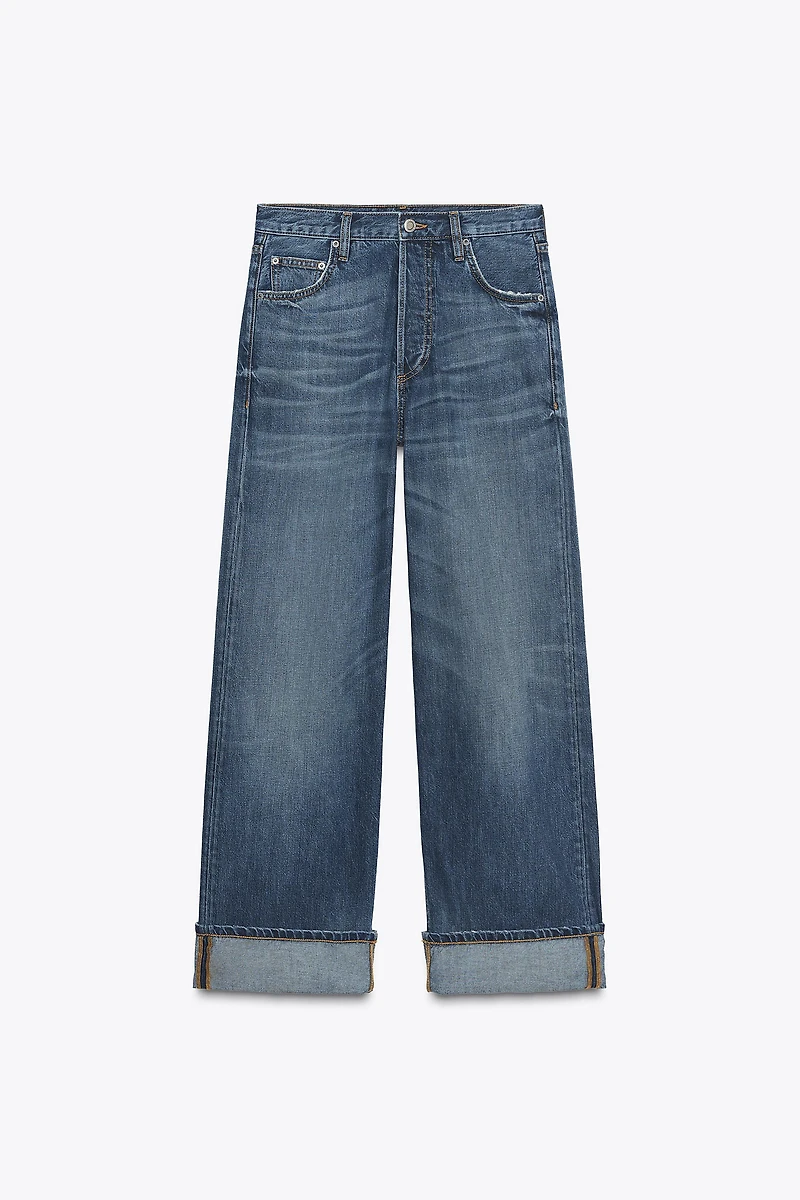 ZW COLLECTION LOW-RISE BAGGY JEANS