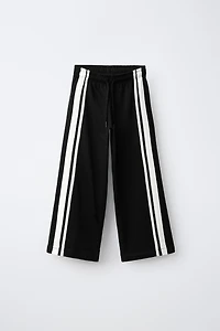 WIDE LEG PANTS WITH SIDE STRIPES