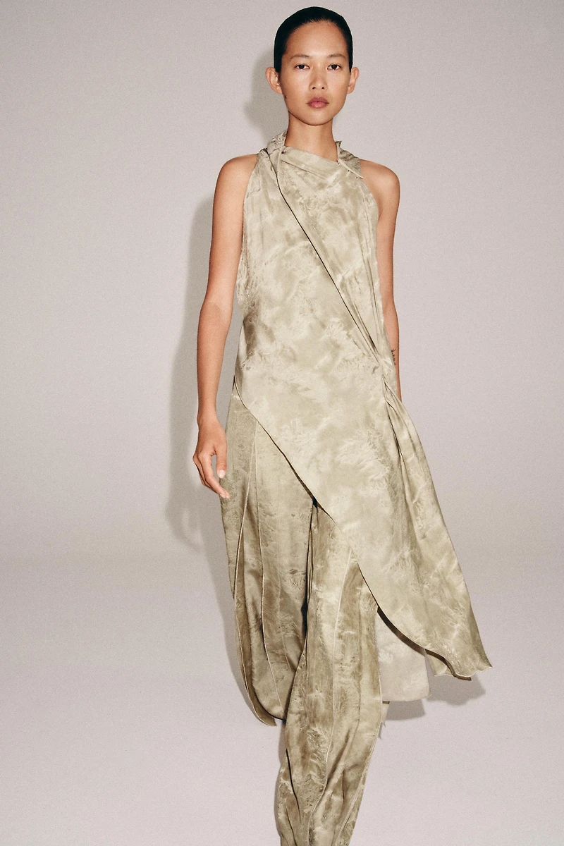ZW COLLECTION ASYMMETRIC JACQUARD TOP