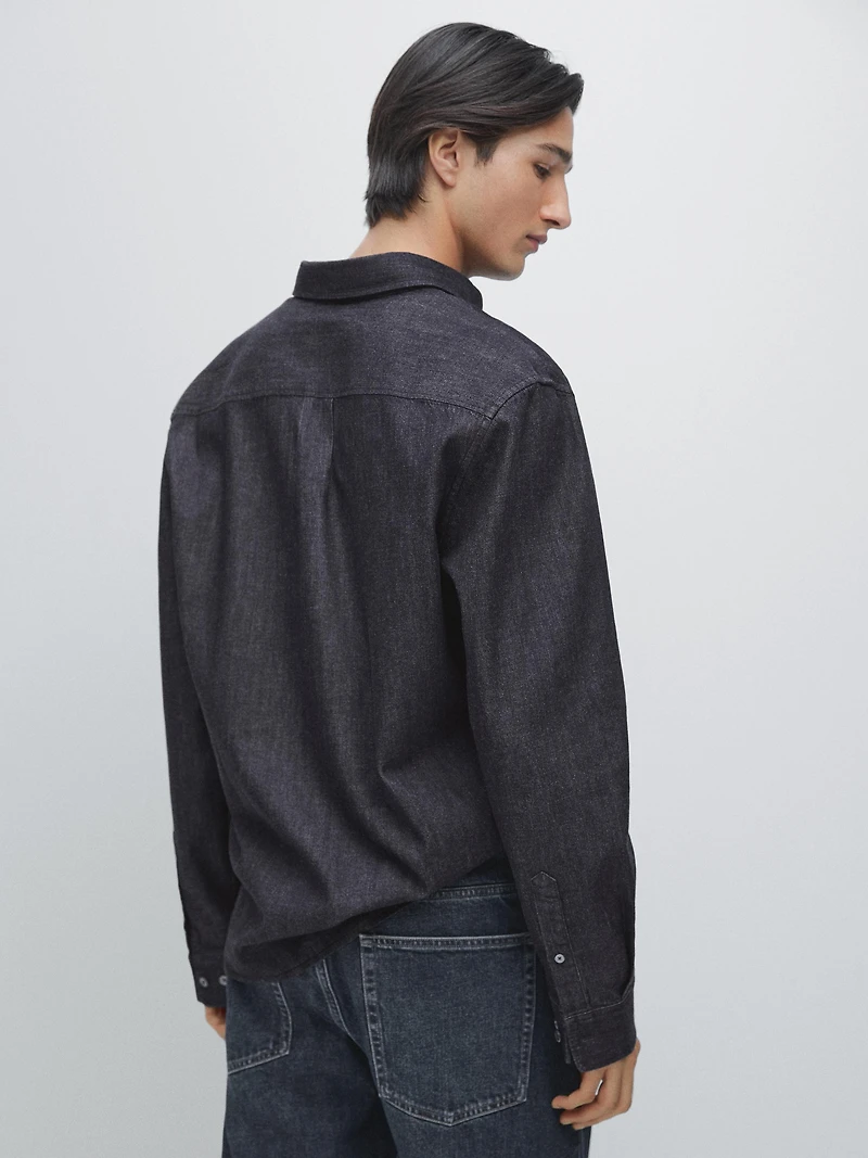 Regular fit denim shirt