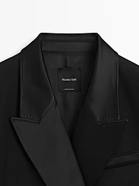 Robe blazer avec détail satin